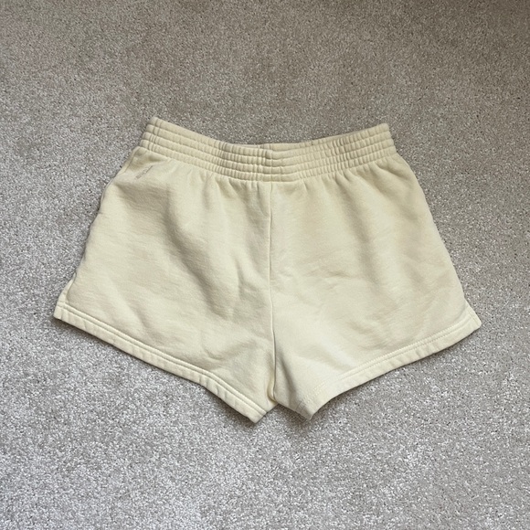 TNA Aritzia Just Cozy yellow sweatshorts - Picture 2 of 3